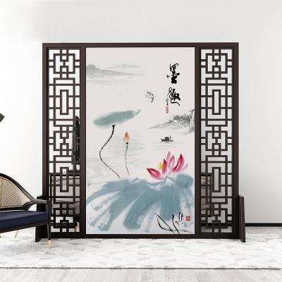 BONJEAN中式屏风隔断墙实木客厅座屏卧室遮挡现代入户玄关办公室家用双面