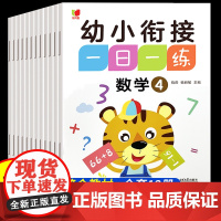 幼小衔接教材全套一日一练数学拼音12册 学前班幼儿园大班中班幼儿练习册专项训练幼衔小数学练习题每日练习本启蒙人教版一年级