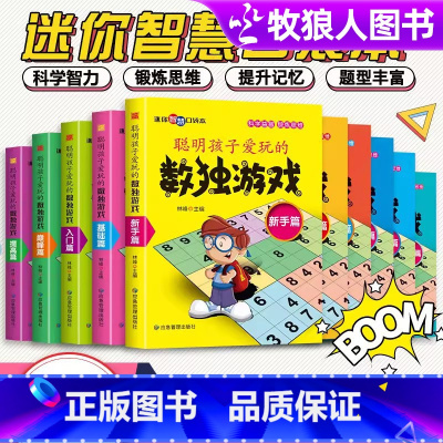聪明孩子爱玩的数独游戏(全十册) [正版]数独阶梯训练小学生四六九宫格越玩越聪明的数独游戏书儿童玩转数独从初级入门到精通