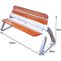 凌迪星不锈钢长椅150*40*78cm张