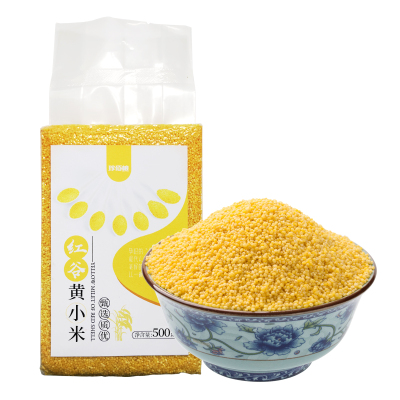 珍佰粮 红谷黄小米500g/袋 1斤真空袋装黄小米 五谷杂粮 小米粥