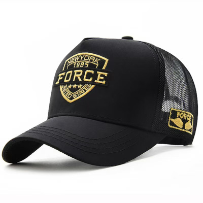 帽子男夏季高顶棒球帽潮牌薄款速干透气网眼大码大头围户外鸭舌帽