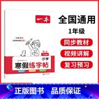 寒假练字帖 小学一年级 [正版]2024版寒假阅读口算练字帖小学一年级上册下册寒假衔接作业语文数学提升专项训练小学生预复