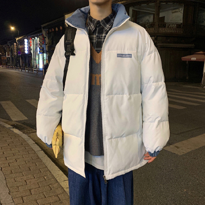 NEWLAKE港风棉衣男冬季宽松外套韩版休闲加厚百搭纯色立领面包服棉衣