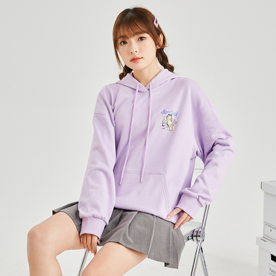 [1折价46.9元,叠加优惠券]唐狮春装新款连帽卫衣女加菲猫后背趣味印花韩版潮流帽衫上衣