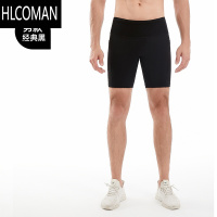 HLCOMAN专业跑步压缩裤男马拉松运动速干腰包短裤健身瑜伽训练裤可放手机