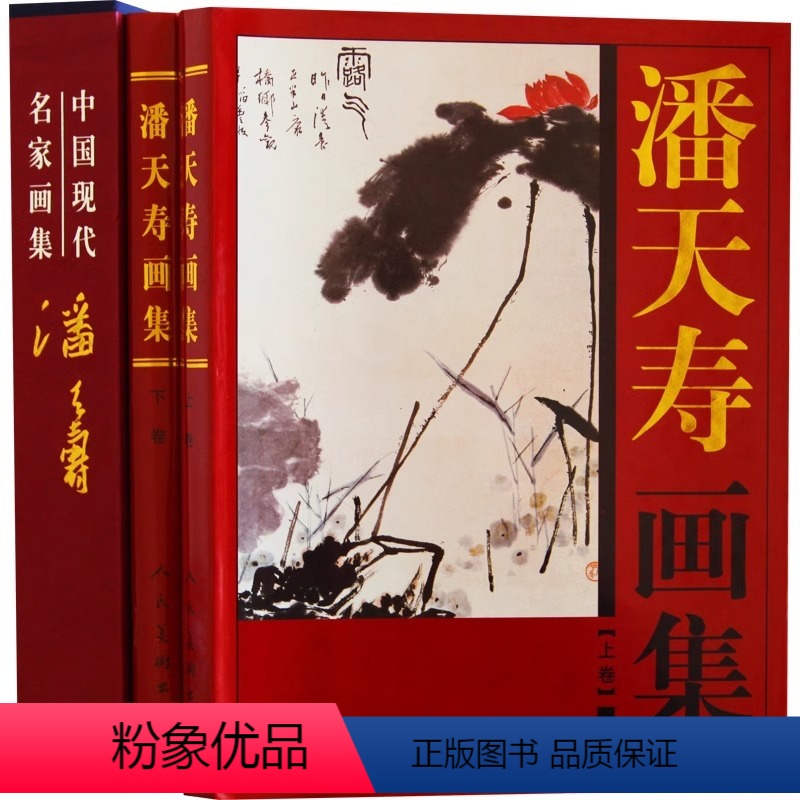 [正版]潘天寿画集全2册16开函套铜版纸彩印精装书画集全集花鸟画论稿潘天寿谈艺录论画笔录书画百开等花鸟画课徒稿中国现代