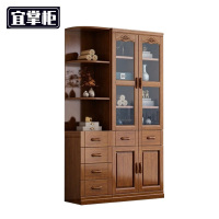 宜掌柜 木质书柜 两门+边柜 套