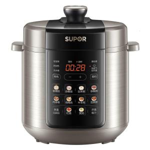 苏泊尔(SUPOR)深汤系列电压力锅5L 家用智能 0涂层钢胆大屏触控智能预约SY-50YC5012双胆电饭煲高压锅 S