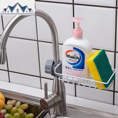 不锈钢沥水架厨房家用多功能抹布收纳夹式水收纳架 三维工匠