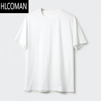 HLCOMAN男士圆领短袖 薄款透气百搭T恤衫 基础款纯色休闲上衣 夏款男装