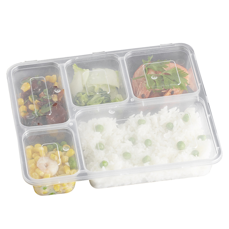 美威能 一次性连体五格餐盒 150套