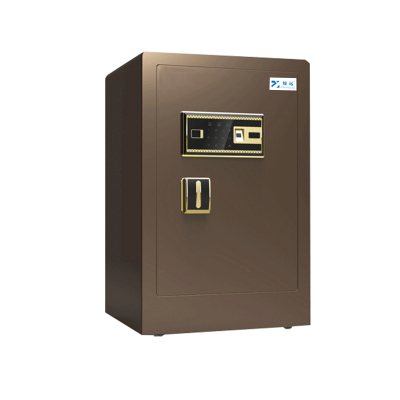 臻远全钢实心防盗保险柜 高70cm指纹款咖啡金色
