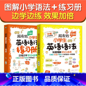 [全2册]小学生英语语法+练习册 小学通用 [正版]图解音标趣味速记秒懂48个音标思维导图国际音标自然拼读发音规则表小学