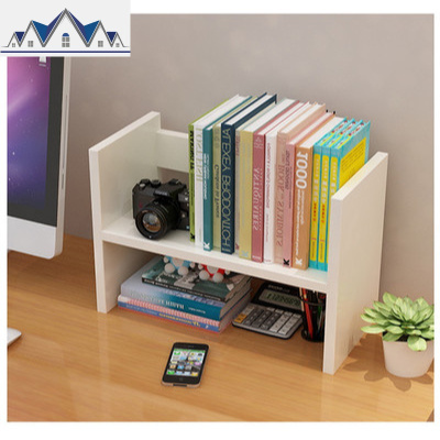 厨房餐桌收纳桌上学生电脑架桌面小书架置物架简易办公架迷你花架 三维工匠