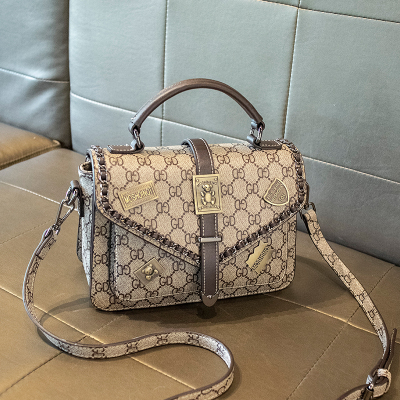 小亚天女包包2020新款夏天时尚复古手提小方包高质感单肩包百搭斜挎包潮咖啡色