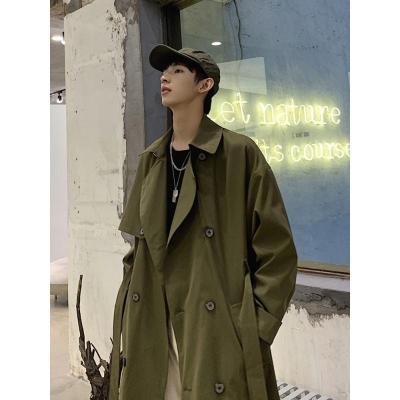新款风衣男韩版潮流中长款帅气过膝外套英伦风秋冬季ins情侣呢子大衣