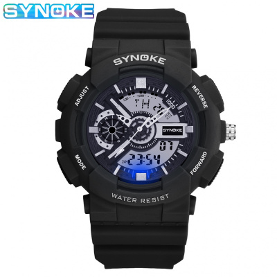 电子手表男士潮流大高初中学生夜光防水运动多功能机械造型同款