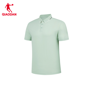 乔丹 男款短袖T恤衫运动POLO衫 夏季冰感防晒衣QTEHS3253032 烟雨绿XL/件