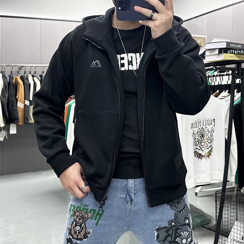 连帽卫衣开衫外套拉链新款夹克印花运动休闲秋冬重磅上衣潮流百搭