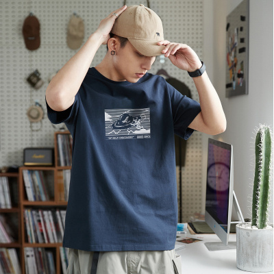 [1折价26.9元,叠加优惠券]唐狮 男士T恤短袖短袖男款印花圆领宽松男式T恤男T恤短袖