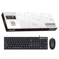 富勒fuhlen L690S商务办公有线键鼠套装 (计价单位:套)黑色