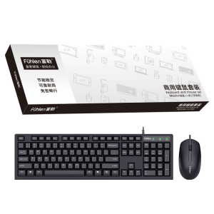 富勒fuhlen L690S商务办公有线键鼠套装 (计价单位:套)黑色