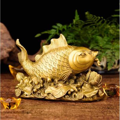 美帮汇年年有余摆件 鱼摆件家居饰品连年有余铜鱼摆件客厅装饰