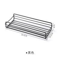 铁艺免打孔置物架壁挂浴室厕所吸壁式粘贴卫浴卫生间洗漱台收纳架 三维工匠 铁艺置物架[白色]+[黑色]储物架