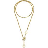 Emporio Armani女款双层蜂窝链条项链 玫瑰金色不锈钢 轻盈时尚百搭