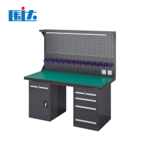 围达 重型钳工台工具桌 210*75*180cm门+5抽 张
