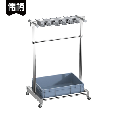 伟樽不锈钢拖把架双排10拖24钩67*50*122cm个
