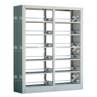 臻远 ZY4072612 钢制书架图书馆书架资料架 双面6层一列二组白色 1900*450*2000