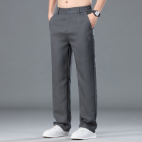 夏季男士亚麻直筒裤宽松垂感商务休闲裤薄款透气通勤长裤子男款