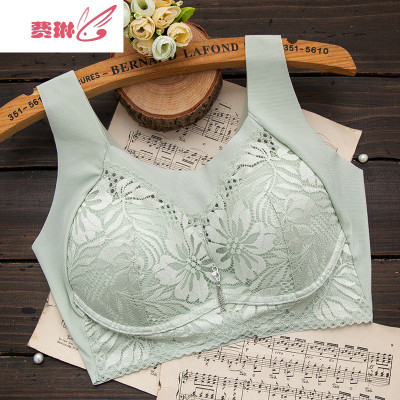 超薄无痕大胸显小无钢圈收附乳背心式全罩杯胖mm大码文胸内衣套装费琳