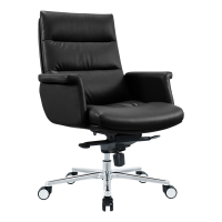 臻远 ZY-7480办公椅简约皮椅老板椅电脑椅转中背转椅 西皮