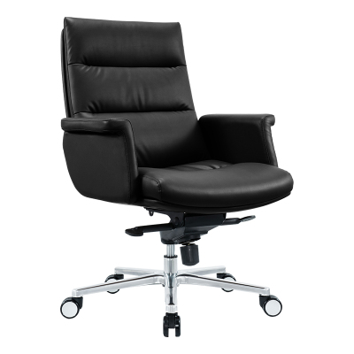 臻远 ZY-7480办公椅简约皮椅老板椅电脑椅转中背转椅 西皮
