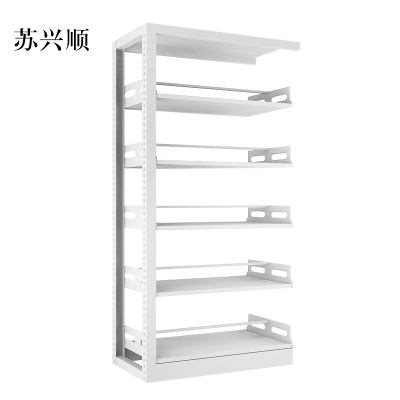 苏兴顺图书馆书架阅览室货架资料档案架钢制书架双面五层副架
