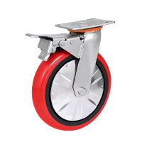 丰奋 万向轮 聚氨酯脚轮 8寸带刹车 个