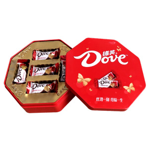 德芙Dove喜糖新款铁盒装德芙丝滑牛奶巧克力6粒10粒16粒婚庆结婚不含礼袋可另外购买
