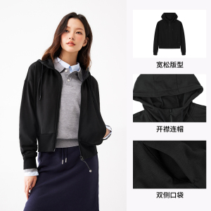 361°女装新款针织加绒外套宽松舒适上衣662538603