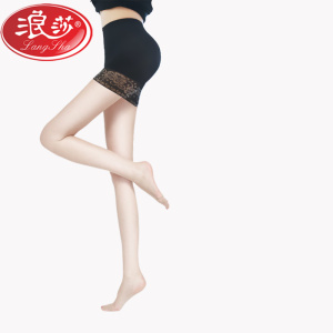 浪莎丝袜女士防lang袜夏季薄款肉色光腿神器黑色防走光防勾丝菠萝袜单加档连裤袜1双 丝袜5050/1双//肤 均码/适合90-120斤
