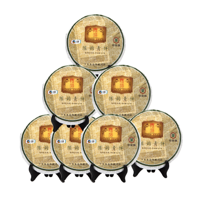 中茶普洱茶生茶2012年陈韵青饼普洱生茶提装（357g*7片）