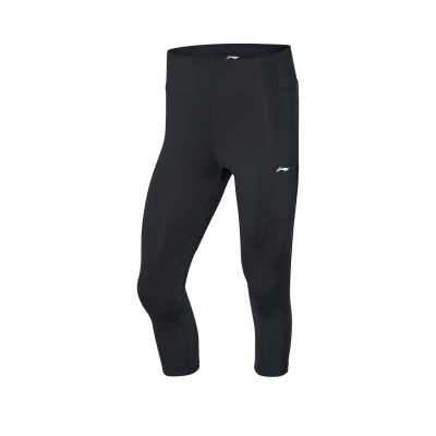 李宁运动裤女士训练系列新款夏季紧身七分运动裤AUQQ008