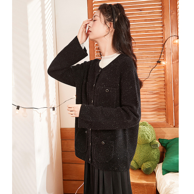 [3件8.5折84.9元,叠加优惠券]唐狮早秋新款小香风针织开衫女韩系风格穿搭外搭开衫高级感xz