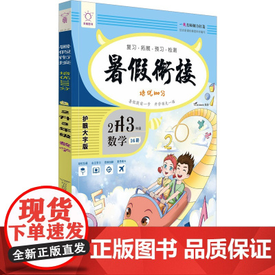 暑假衔接 培优100分 2升3年级 数学 护眼大字版 V.Do图书教研室 编 小学教辅文教 正版图书籍 南方日报出版社