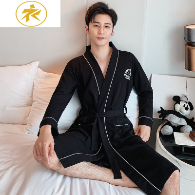 Ideamini春秋季睡袍男士棉日式浴衣和服长袍薄款酒店度假夏季浴袍睡衣
