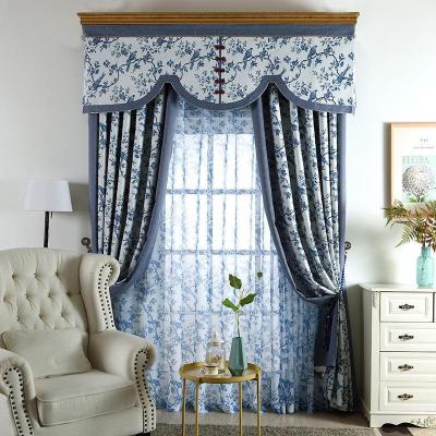 家柏饰(CORATED)定制成品窗帘古典新中式风格拼接系列打孔挂钩飘窗落地遮光