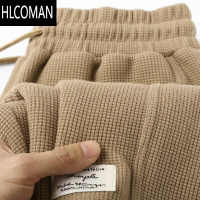 HLCOMAN夏季加大码300斤美式华夫格短裤男宽松复古篮球裤裤子运动五分裤