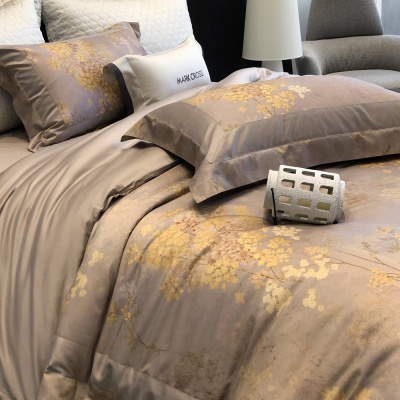 高端典雅风秋冬A类母婴级120s天丝棉磨毛四件套暖而不燥无静电